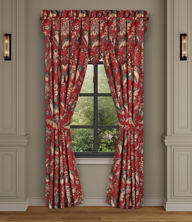 J. Queen New York Enchanted Garden Floral Jacobean Design Window Treatment