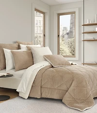 J. Queen New York Everett Diamond Quilted Reversible Comforter Mini Set