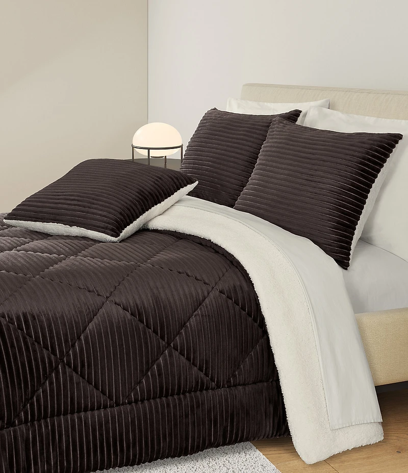 J. Queen New York Everett Diamond Quilted Reversible Comforter Mini Set