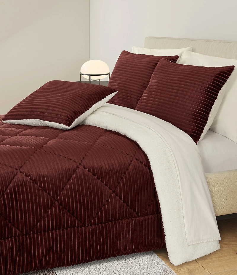 J. Queen New York Everett Diamond Quilted Reversible Comforter Mini Set