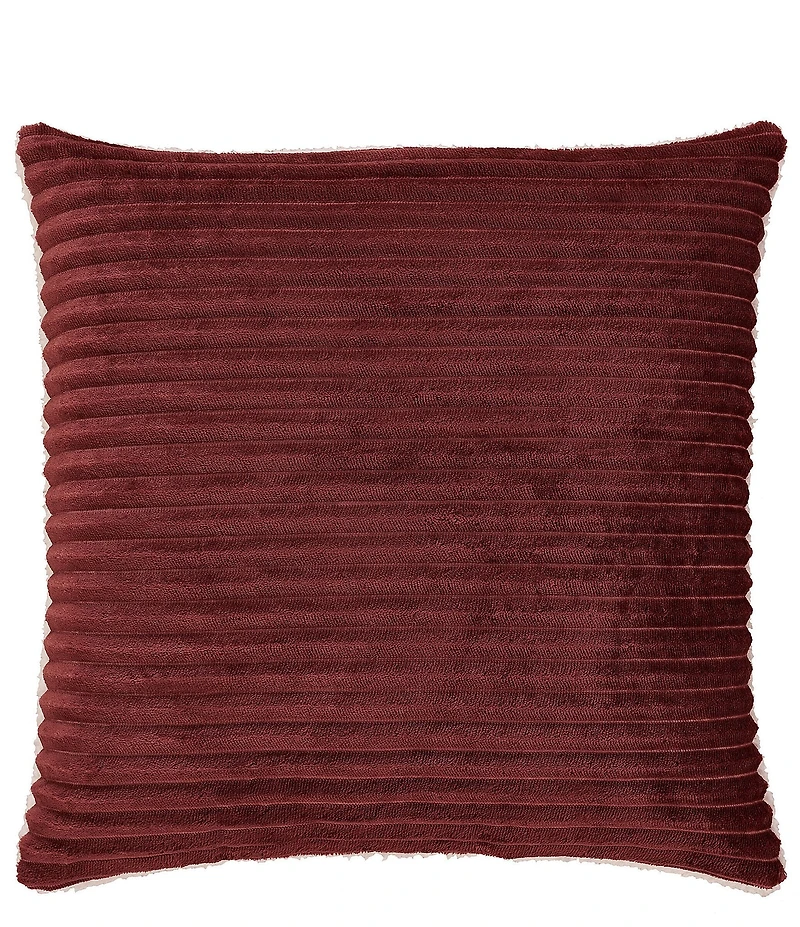 J. Queen New York Everett Ribbed Fleece Reversible Square Throw Pillow