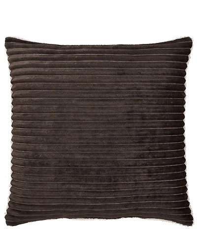 J. Queen New York Everett Ribbed Fleece Reversible Square Throw Pillow