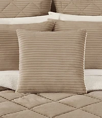 J. Queen New York Everett Ribbed Fleece Reversible Square Throw Pillow