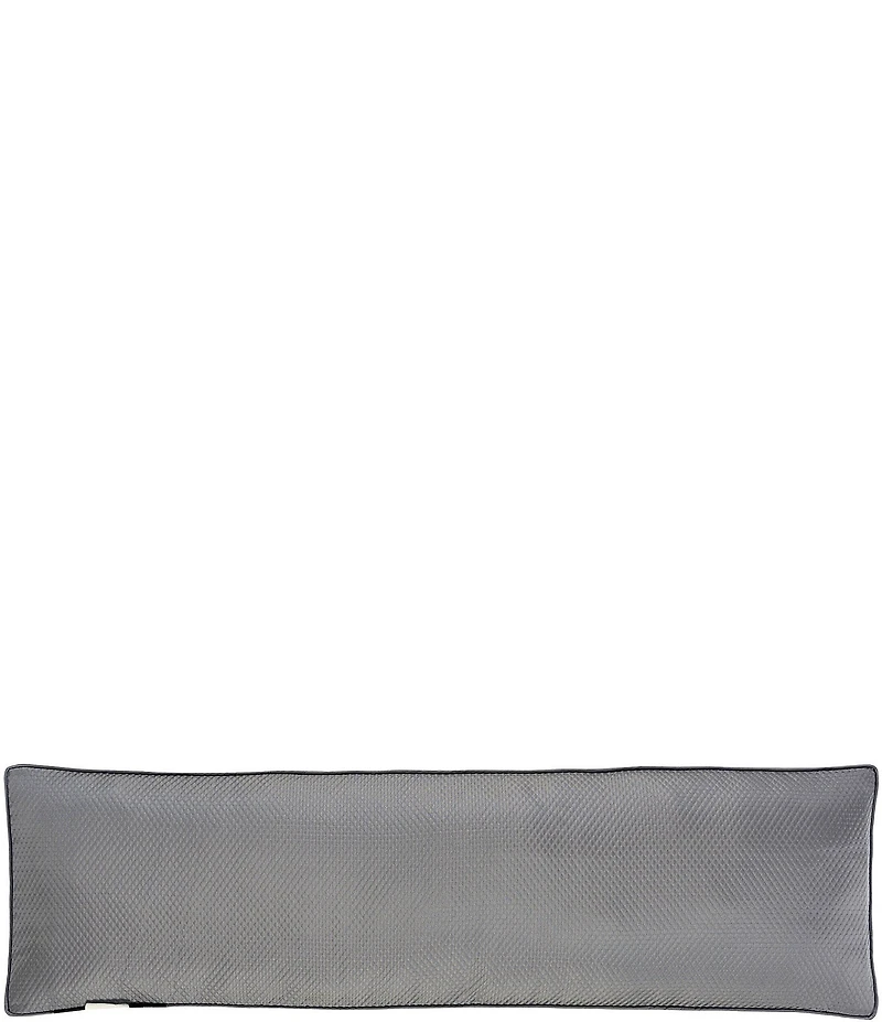 J. Queen New York Excelsior Diamond Embossed Satin Reversible Bolster Pillow