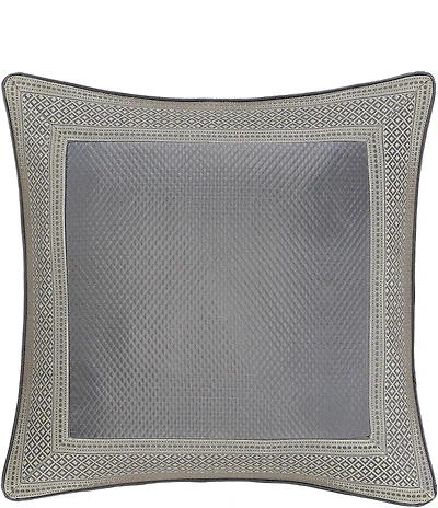J. Queen New York Excelsior Woven Diamond Embossed Framed Reversible Euro Sham