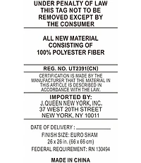 J. Queen New York Fairview Embroidery Border Reversible Euro Sham