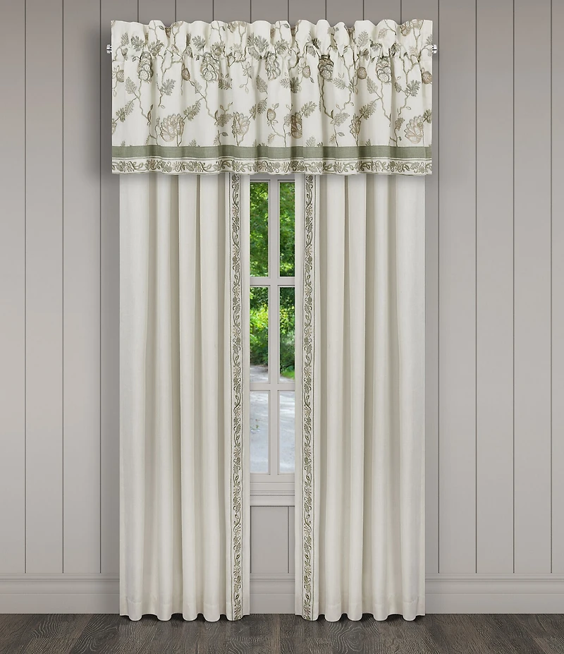 J. Queen New York Fairview Leaf Embroidered Window Treatment