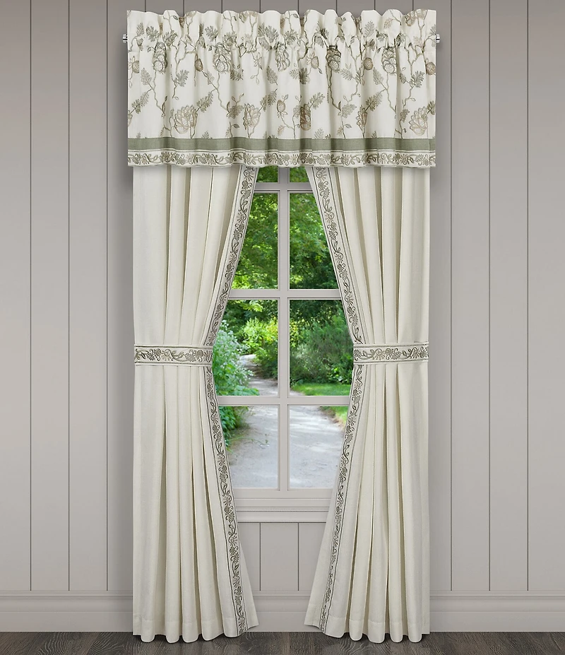J. Queen New York Fairview Leaf Embroidered Window Treatment
