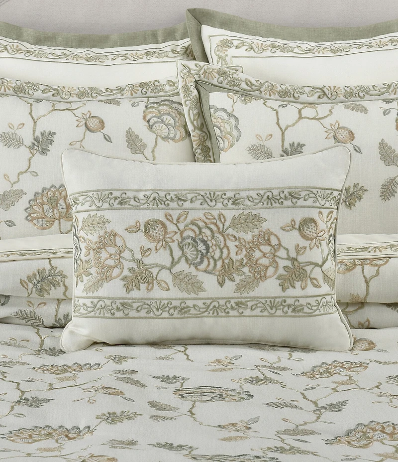 J. Queen New York Fairview Embroidery Boudoir Pillow