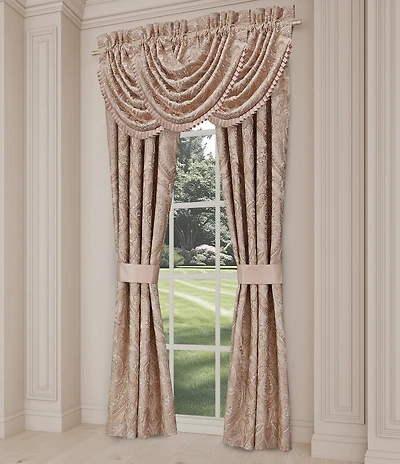 J. Queen New York Fiorello Traditional Framed Damask Window Treatment