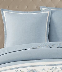 J. Queen New York Garden Bloom Border Flanged Euro Sham