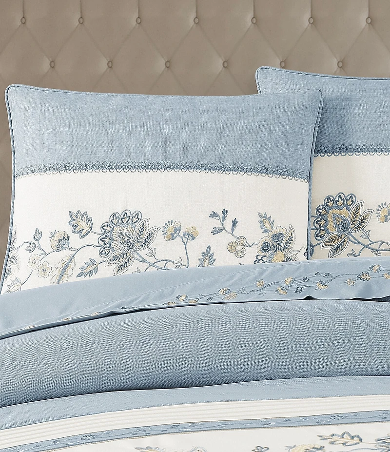J. Queen New York Garden Bloom Floral Embroidery Oversized Comforter Set