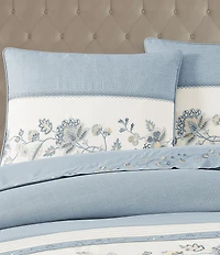 J. Queen New York Garden Bloom Floral Embroidery Oversized Comforter Set