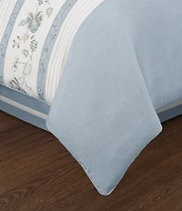 J. Queen New York Garden Bloom Floral Embroidery Oversized Comforter Set