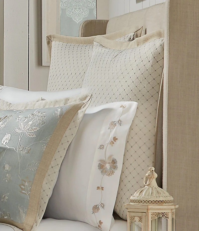 J. Queen New York Garden View Diamond Embroidered Euro Sham