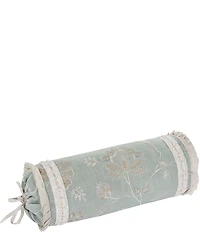 J. Queen New York Floral Embroidered Garden View Neckroll Pillow