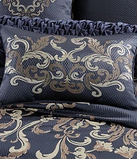 J. Queen New York Giardino Embroidered Scroll Boudoir Pillow