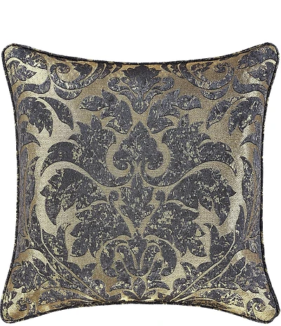 J. Queen New York Glimmerstone Woven Damask Reversible Decorative Square Pillow