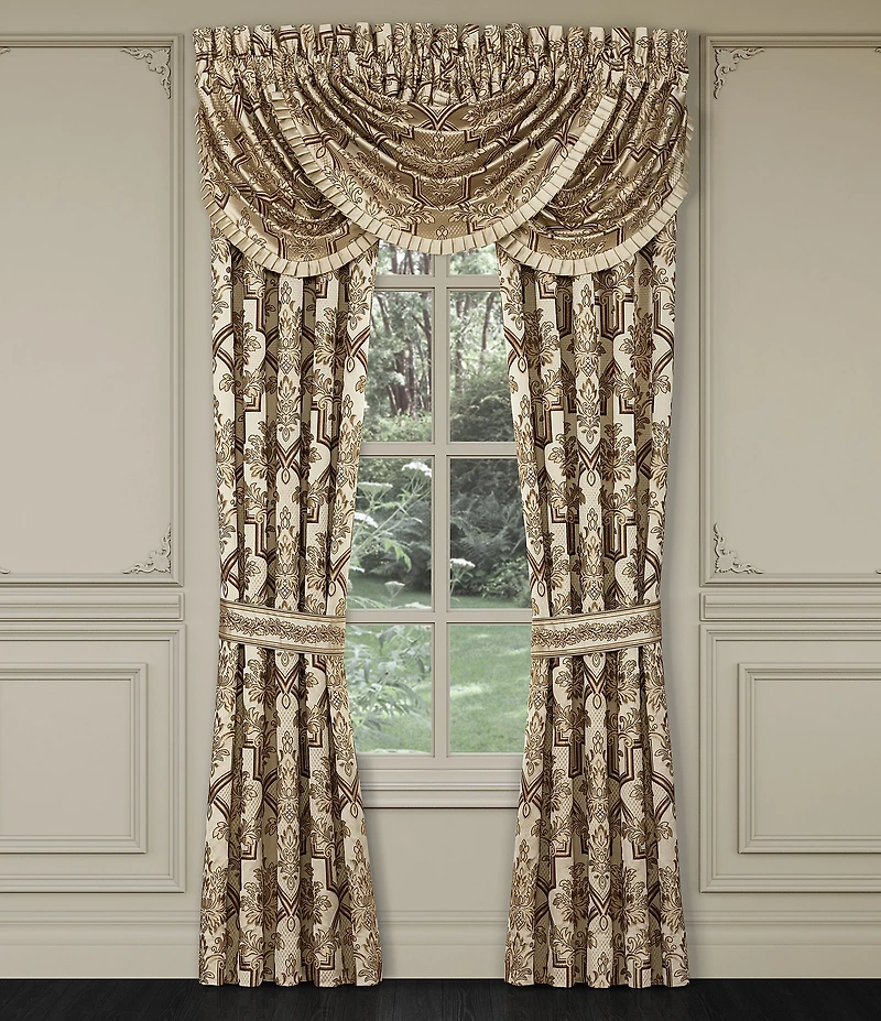J. Queen New York Gold Coast Traditional Woven Damask Window Treatment