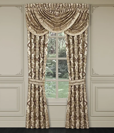 J. Queen New York Gold Coast Traditional Woven Damask Window Treatment