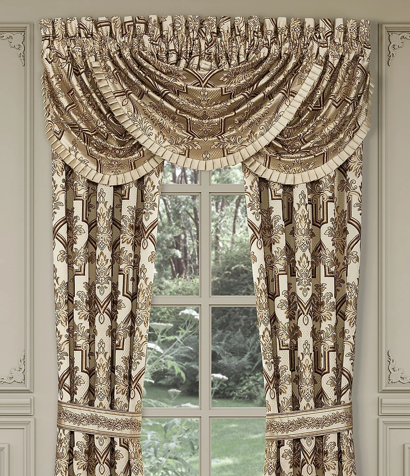 J. Queen New York Gold Coast Traditional Woven Damask Window Treatment