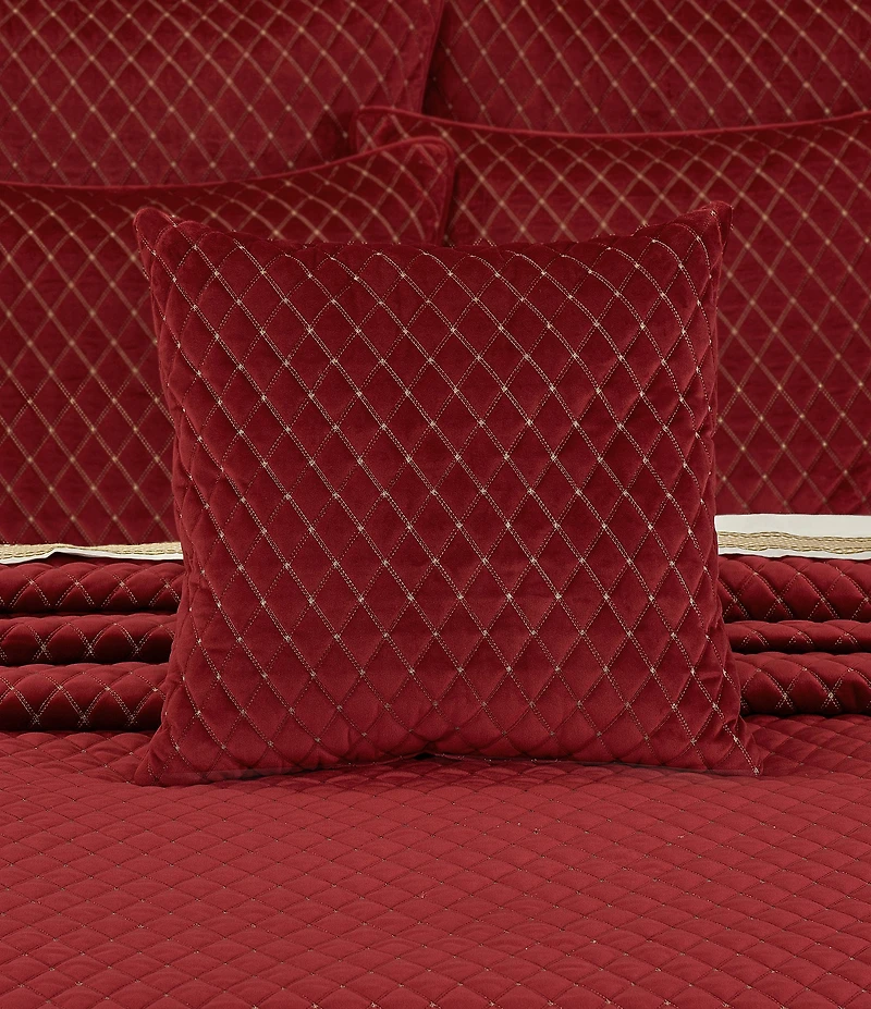 J. Queen New York Grandeur Embroideded Velvet Square Pillow