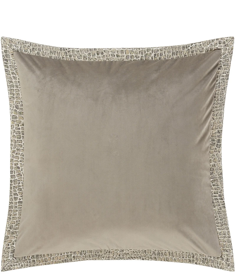 J. Queen New York Habitat Embossed Flanged Reversible Euro Sham