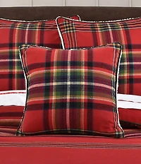 J. Queen New York Holiday Andrew Plaid Collection Reversible Square Pillow
