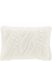 J. Queen New York Cava Geo Striped Interlock Reversible Quilted Boudoir Pillow
