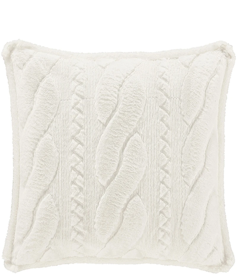 J. Queen New York Cava Geo Striped Interlock Reversible Quilted Euro Sham