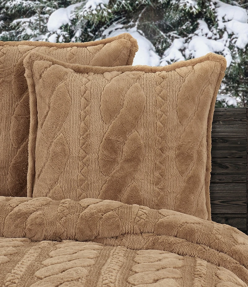 J. Queen New York Cava Geo Striped Interlock Reversible Quilted Euro Sham