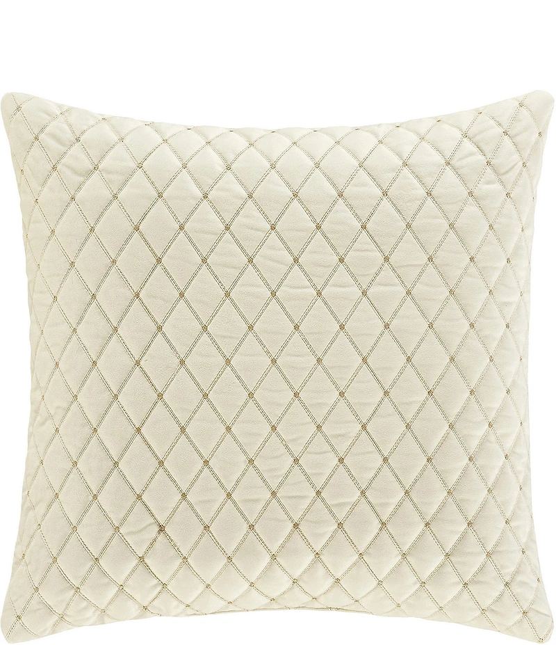J. Queen New York Holiday Collection Grandeur Quilted Square Pillow