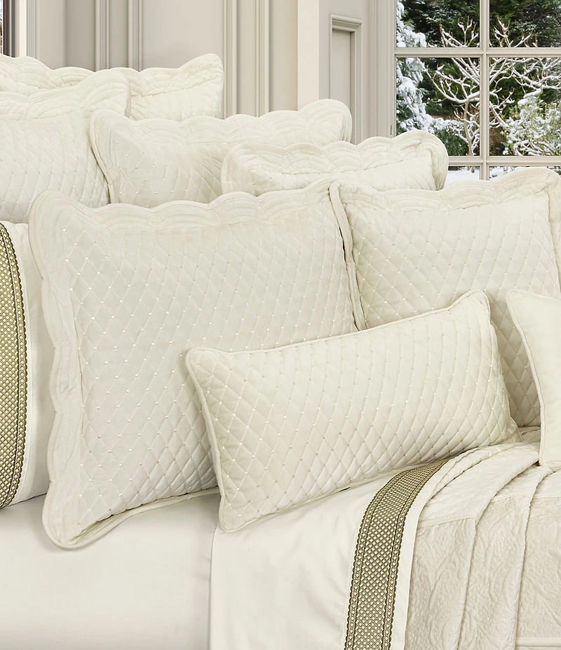 J. Queen New York Holiday Collection Marissa Embroidered Velvet Quilt Mini Set