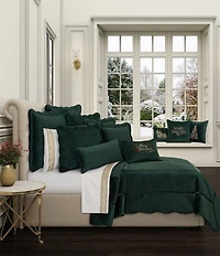 J. Queen New York Holiday Collection Marissa Embroidered Velvet Quilt Mini Set