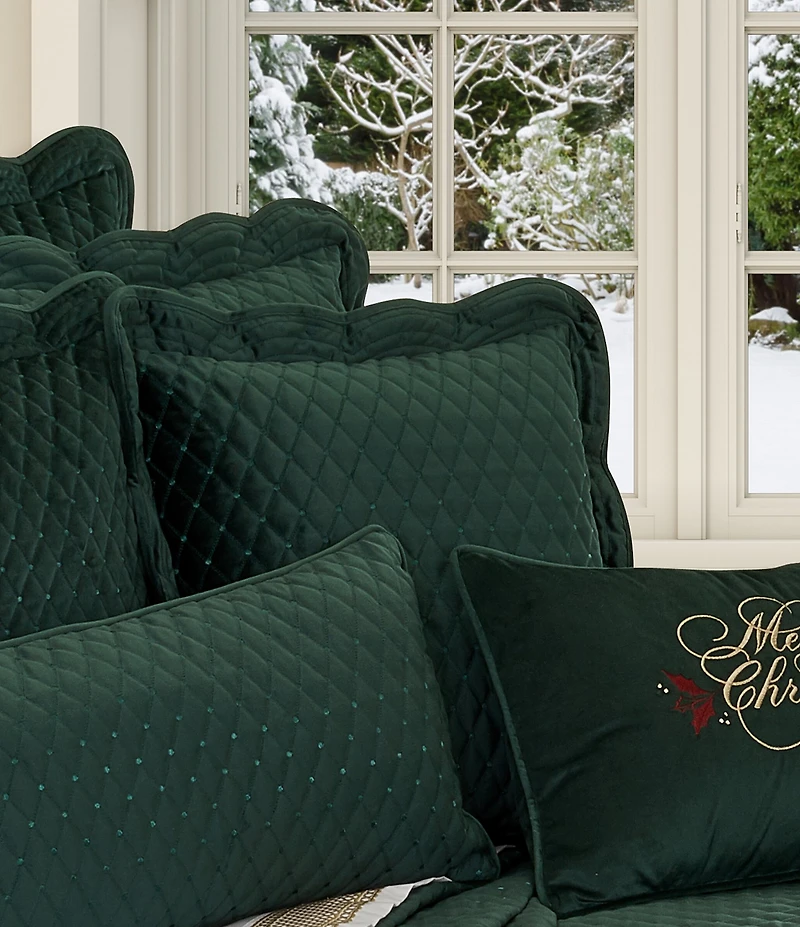J. Queen New York Holiday Collection Marissa Quilted Square Pillow