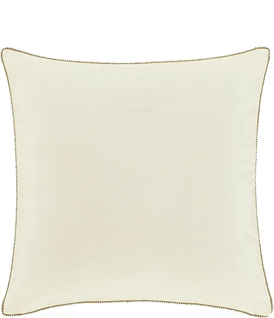 J. Queen New York Holiday Collection Noelle Embellished Glistening Rhinestones Edge 18#double; Square Pillow