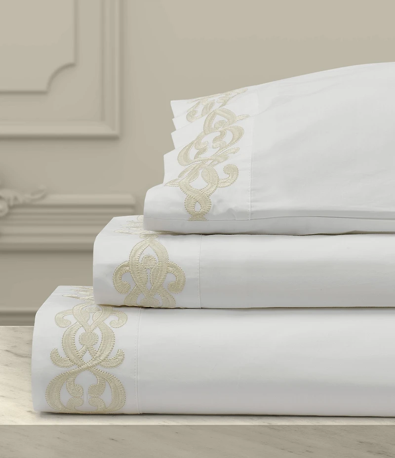 J. Queen New York Imperial Embroidered Sheet Set