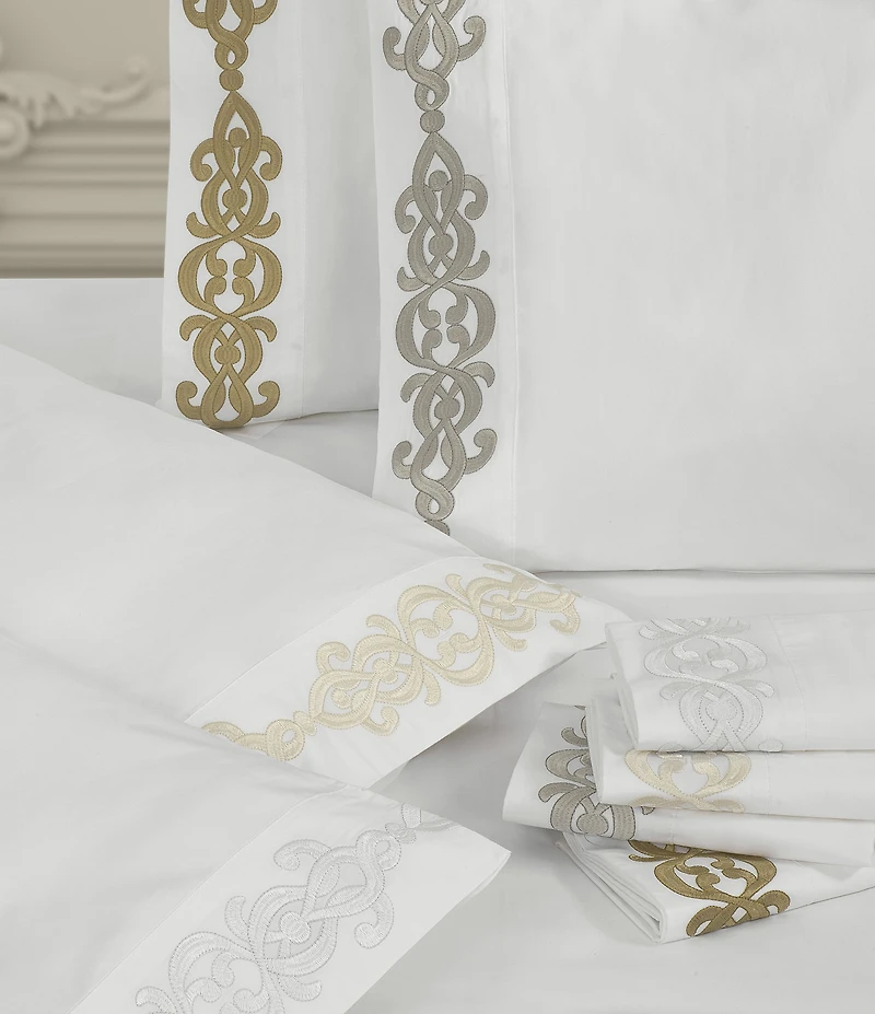 J. Queen New York Imperial Embroidered Sheet Set