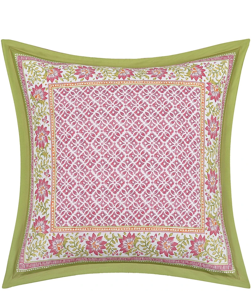 J. Queen New York J. By J. Queen New York Shiloh Floral Geometric Print Euro Sham
