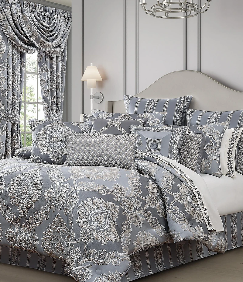 J. Queen New York Krista Tassel Woven Foulard Reversible Boudoir Pillow