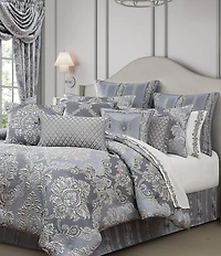 J. Queen New York Krista Woven Damask Striped Reversible Euro Sham