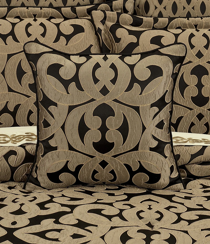 J. Queen New York La Boheme Damask Square Pillow