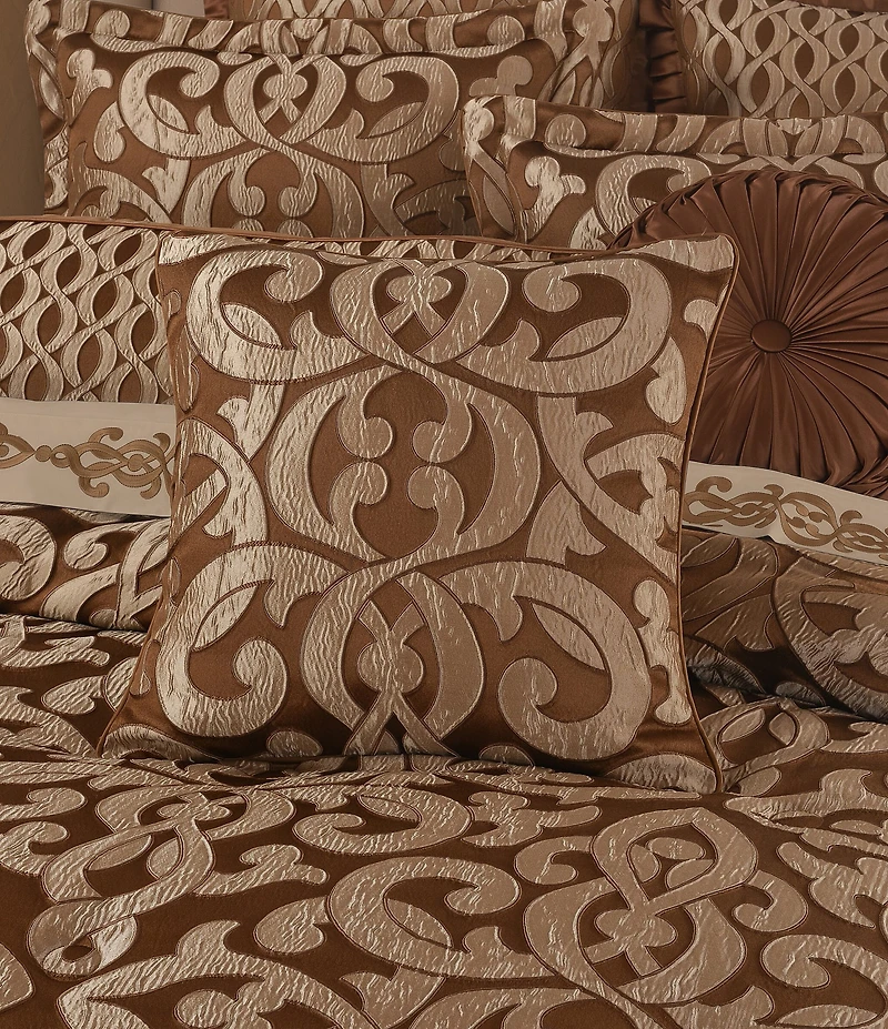 J. Queen New York La Boheme Damask Square Pillow