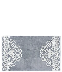J. Queen New York Lauralynn Embossed Damask Bath Rug