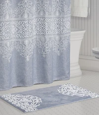J. Queen New York Lauralynn Embossed Damask Bath Rug