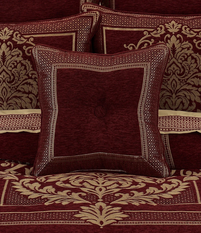 J. Queen New York Laurenza Tufted-Button Framed Square Decorative Throw Pillow