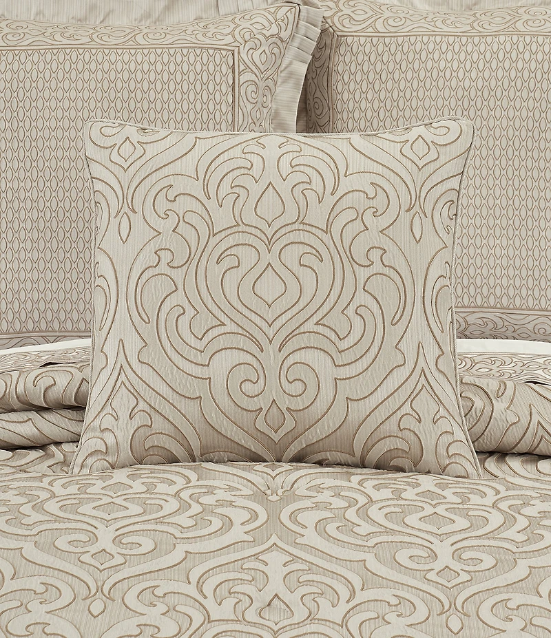 J. Queen New York Lazlo Woven Damask Reversible Square Pillow