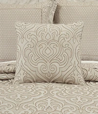 J. Queen New York Lazlo Woven Damask Reversible Square Pillow