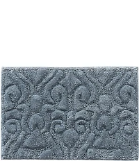J. Queen New York Lombardi Damask Textured Bath Rug