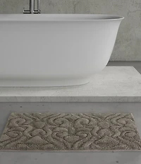 J. Queen New York Lombardi Damask Textured Bath Rug